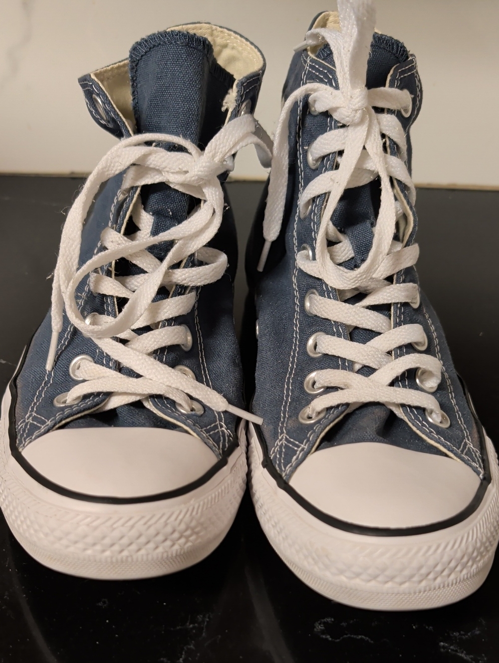 Converse Chuck Taylor All Star High Top Navy Sneakers Size M8 W10 Used Good